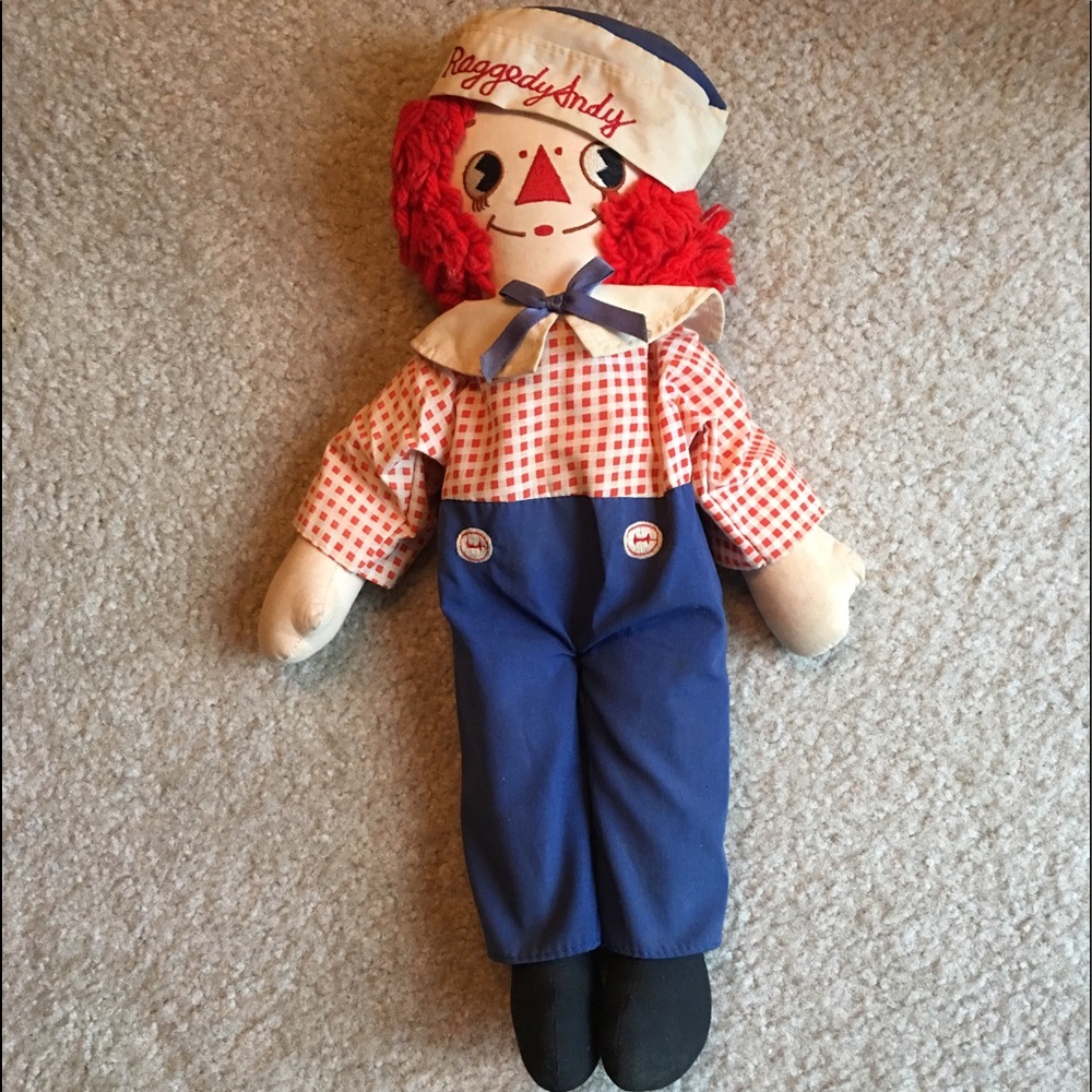 Vintage Applause Raggedy Andy 17” Cloth Doll
